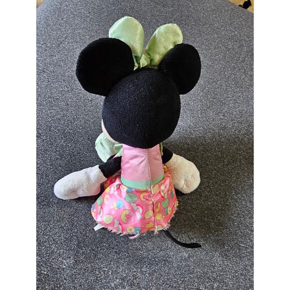 Disney Minnie Mouse Plush Doll-Winking Donut Bow & Pink Ice Cream Dress-10.5" - Picture 2 of 10